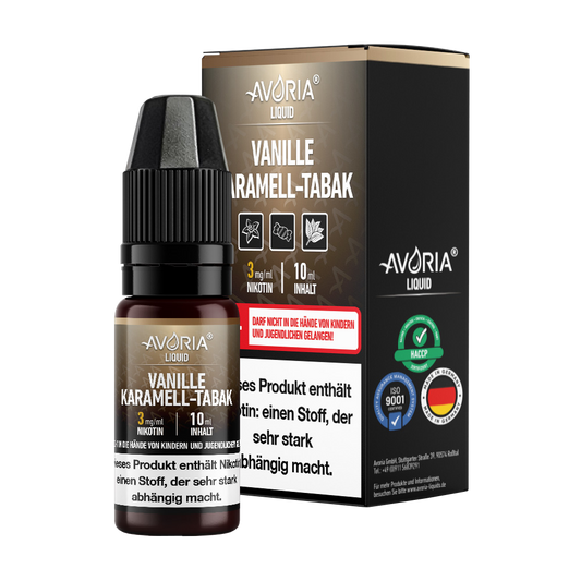 Avoria - E-Zigaretten Liquid - Vanille-Karamell-Tabak