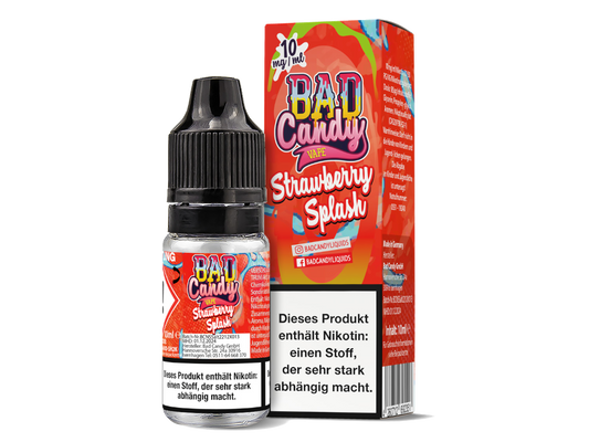 Bad Candy Liquids - Strawberry Splash - Nikotinsalz Liquid 10 mg/ml