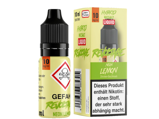 Revoltage - Tobacco Gold - Hybrid Nikotinsalz Liquid - Neon Lemon - 10mg/ml - 20mg/ml