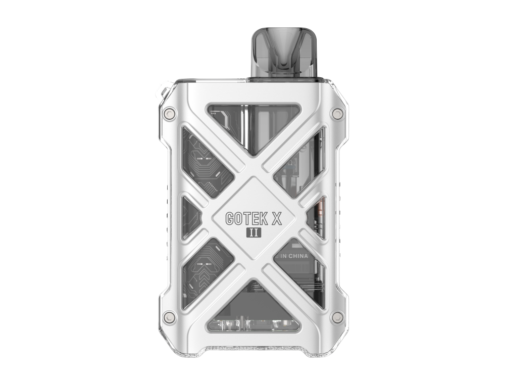 Hauptmerkmale des Aspire GoTek X II, einschließlich Akku-Kapazität und Tankvolumen.