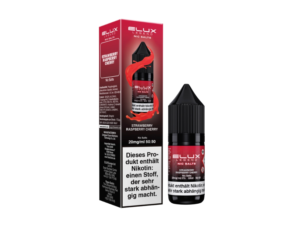 Elux - Nikotinsalz Liquid  - Strawberry Raspberry Cherry