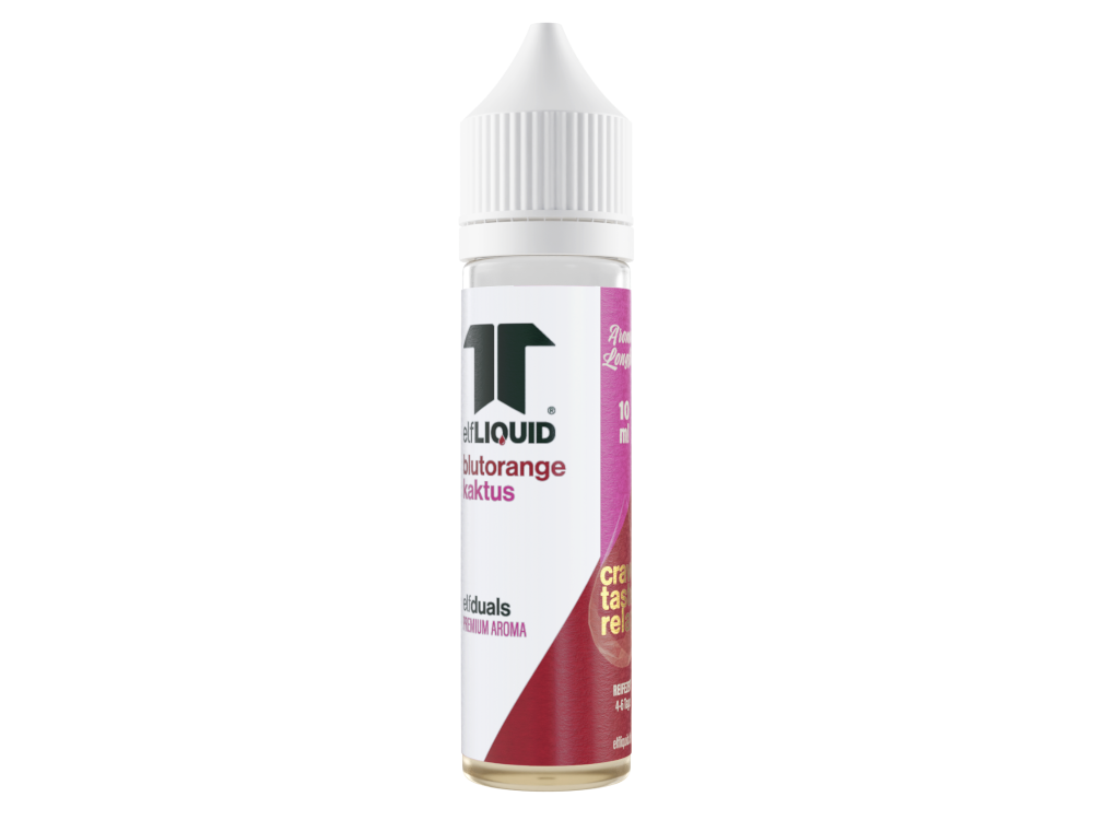 Elf-Liquid Dual Longfill Aroma 10 ml Blutorange-Kaktus - Detailaufnahme der Verpackung mit exotischer Frische und fruchtigem Genuss