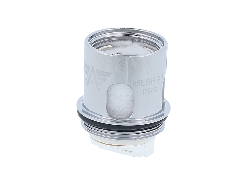 Nahaufnahme der GeekVape Mesh-X1 Verdampferköpfe mit Hochleistungsmesh-Technologie für intensiven Geschmack.