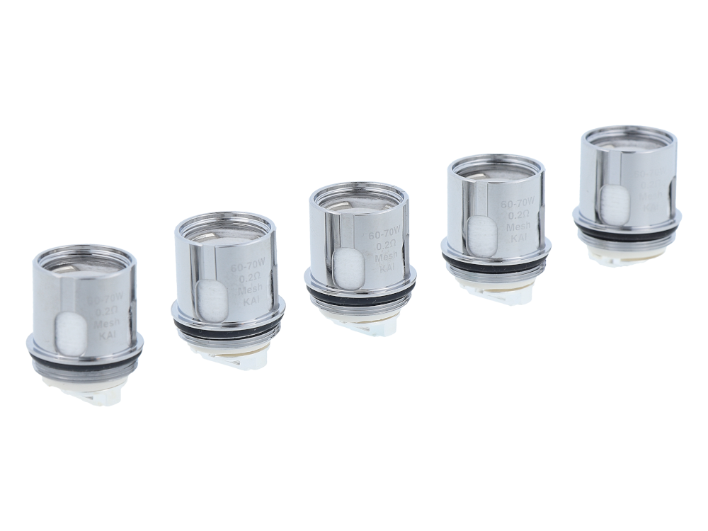 Produktbild der GeekVape Mesh-X1 Verdampferköpfe, 0,2 Ohm, geeignet für leistungsstarkes Dampfen.