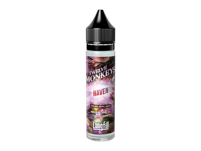 Twelve Monkeys Longfills 10ml Haven Aroma mit Trauben, Äpfeln und Birnen Geschmack, erhältlich in einer 60 ml Flasche für Dampfer.