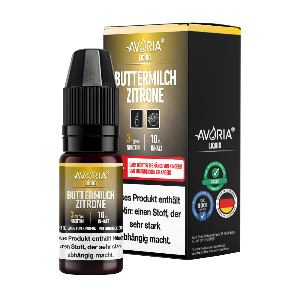 Avoria - E-Zigaretten Liquid - Buttermilch-Zitrone