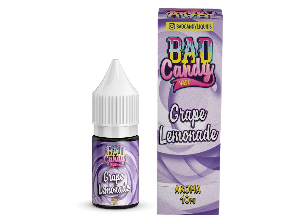 Bad Candy Aroma Grape Lemonade 10ml Flasche mit intensivem Weintrauben Slushy Geschmack und Kühle, ideal für Dampfer