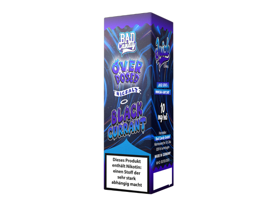 Bad Candy Liquids Juicd Blackcurrant E-Liquid 10ml Flasche für E-Zigaretten mit Nikotinstärken von 10 mg/ml und 20 mg/ml. Fruchtiger Geschmack von Johannisbeeren kombiniert mit erfrischender Limonade.