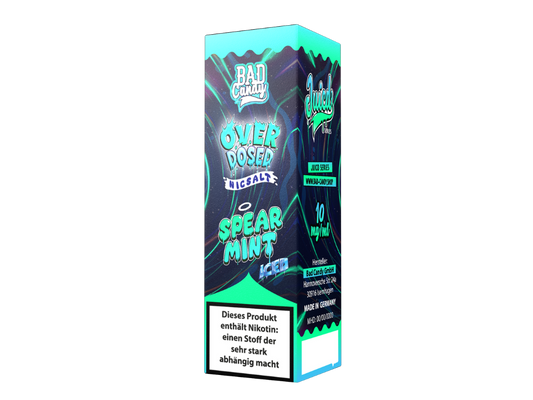 Bad Candy Liquids Juicd Spearmint Nikotinsalz Liquid in einer 10 ml Flasche, mit dem erfrischenden Geschmack von Spearmint-Kaugummi, ideal für E-Zigaretten.