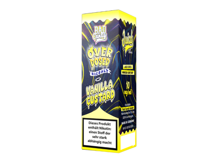 Bad Candy Liquids Vanillepudding, das den cremigen Geschmack von Vanillepudding verkörpert, perfekt für Nikotinsalz-Vaper.