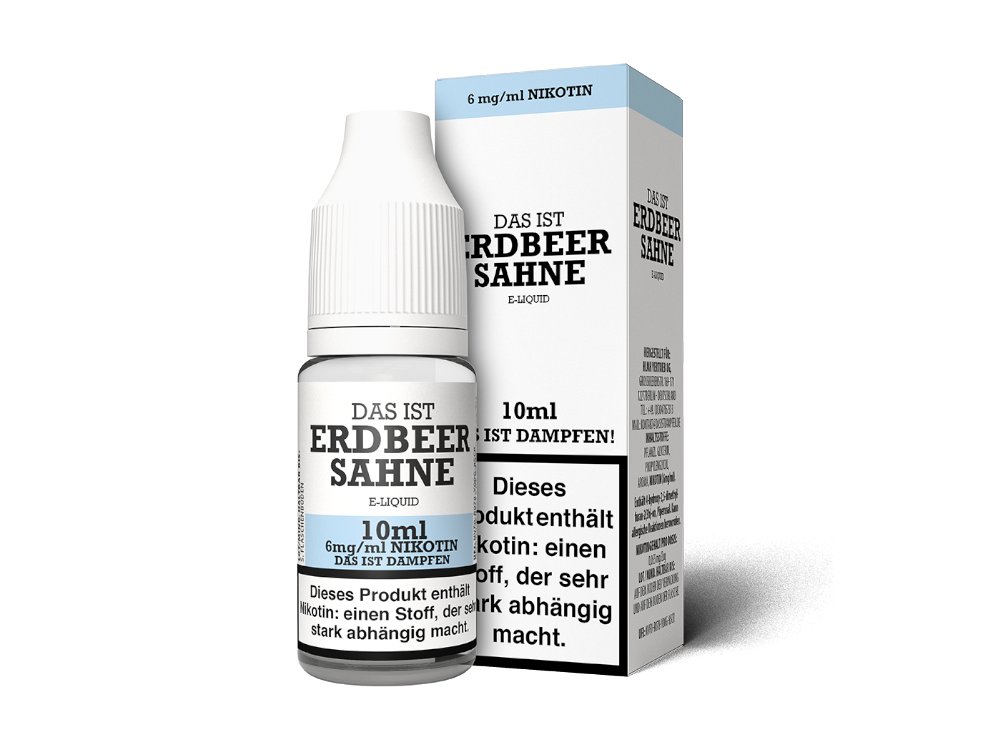Das ist Dampfen - Erdbeer Sahne E-Zigaretten Liquid