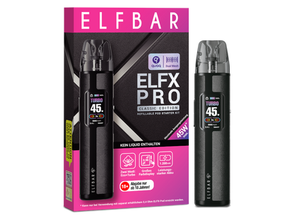 Elfbar - Elfx Pro E-Zigarette beim Top-Filling Prozess, der eine einfache Liquidbefüllung ermöglicht.