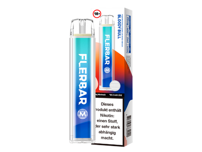 Die Flerbar - M Einweg E-Zigarette, ideal für ein effektives Dampferlebnis ohne Aufladen oder Nachfüllen.