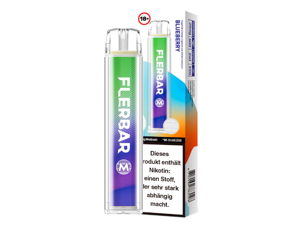 Flerbar - M Einweg E-Zigarette, präsentiert als elegante Lösung für alle Dampfer.