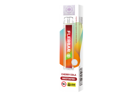 Blick auf das Ladegerät der Flerbar M E-Zigarette, das die Akkukapazität von 550 mAh präsentiert.