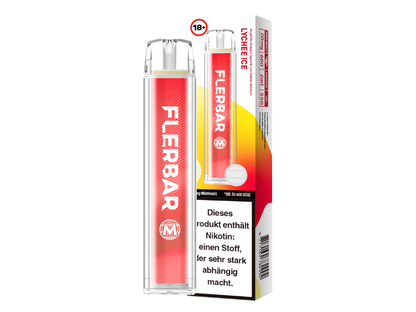 Flerbar - M Einweg E-Zigarette, ein praktisches Modell für Büro, Reisen oder Freizeit.