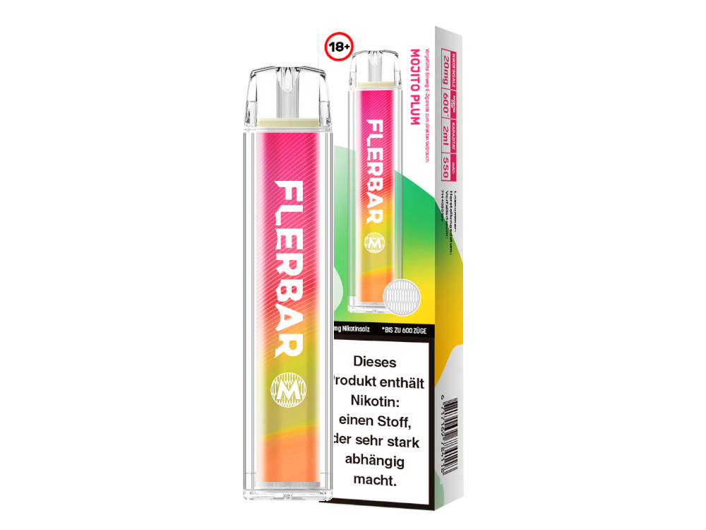 Flerbar - M Einweg E-Zigarette, die eine breite Palette an Geschmacksrichtungen abdeckt.
