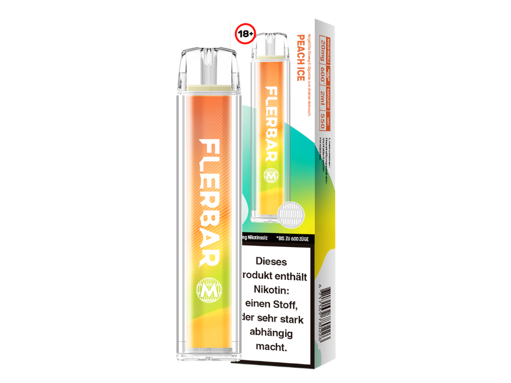 Flerbar - M Einweg E-Zigarette, welches eine Kombination aus Akkuleistung und Liquidvolumen in einem handlichen Format ist.