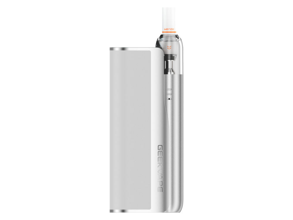 Nahaufnahme der Wenax M Powerbank im GeekVape - Wenax M Starter Set, abgebildet mit einem modernen Design und LED-Indikator.