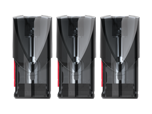 JustFog MyFit Pod in Verpackung, 0,9 Ohm Widerstand, geeignet für Mund-zu-Lunge-Dampfung, Packung mit 3 Stück und 2 ml Tankvolumen.