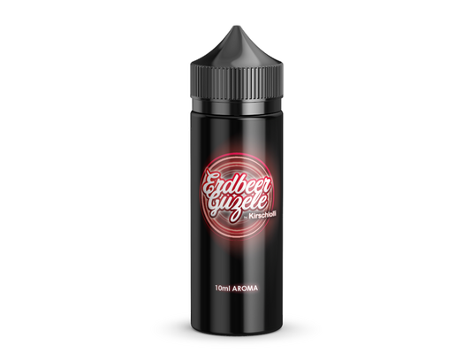 Kirschlolli Longfills 10ml Erdbeer Guzele - Aroma für E-Zigaretten mit dem Geschmack von Erdbeer-Bonbons, in einer 120 ml Chubby Gorilla Flasche.