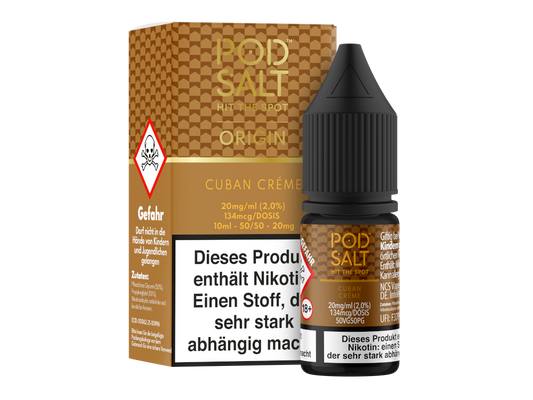 Pod Salt Origin - Cuban Creme - Nikotinsalz Liquid