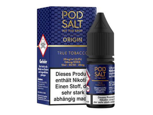 Pod Salt Origin - True Tobacco - Nikotinsalz Liquid