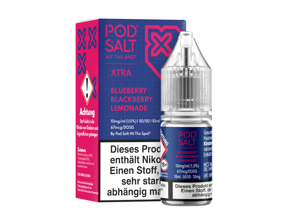 Pod Salt X - Nikotinsalz Liquid  - Blueberry Blackberry Lemonade