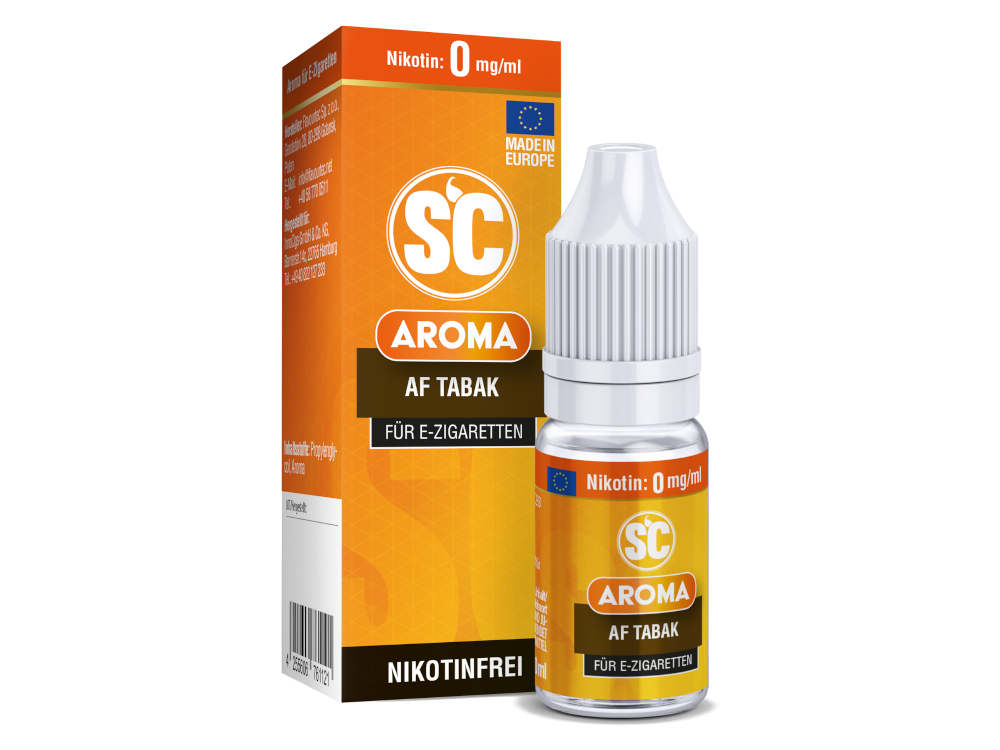 SC - Aroma 10 ml - AF Tabak von RavenSmoke DE: Tabakgeschmack in praktischer 10 ml Flasche, ideal für Dampfer. Verwendungshinweise beachten.