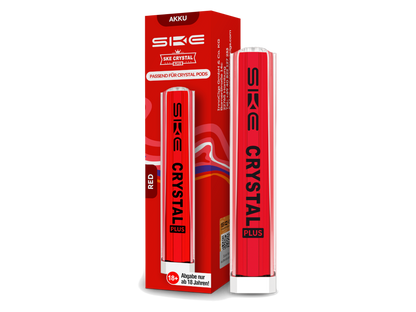 SKE Crystal Plus Akku 400 mAh von RavenSmoke DE, Produktbild mit Nahaufnahme des Designs und der Akku-Kapazität.