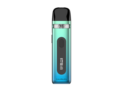 Uwell Caliburn X Pod Set - 850 mAh, 3ml, Adjustable Wattage, G2 Mesh Coil, Top-Filling. Produktbild des Uwell Caliburn X Pod, das die verschiedenen Komponenten des Sets zeigt, ideal für Dampfer.