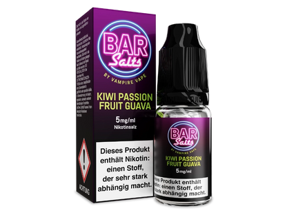 Vampire Vape - Bar Salts - Nikotinsalz Liquid - Kiwi Passion Fruit Guava in einer 10 ml Flasche mit fruchtigem Geschmack von Kiwi, Passionsfrucht und Guave, geeignet für E-Zigaretten.