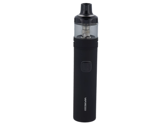 Nahaufnahme des Vaporesso GTX GO 40 Akku mit 1500mAh Kapazität, das Teil des GTX GO 40 E-Zigaretten Sets ist.