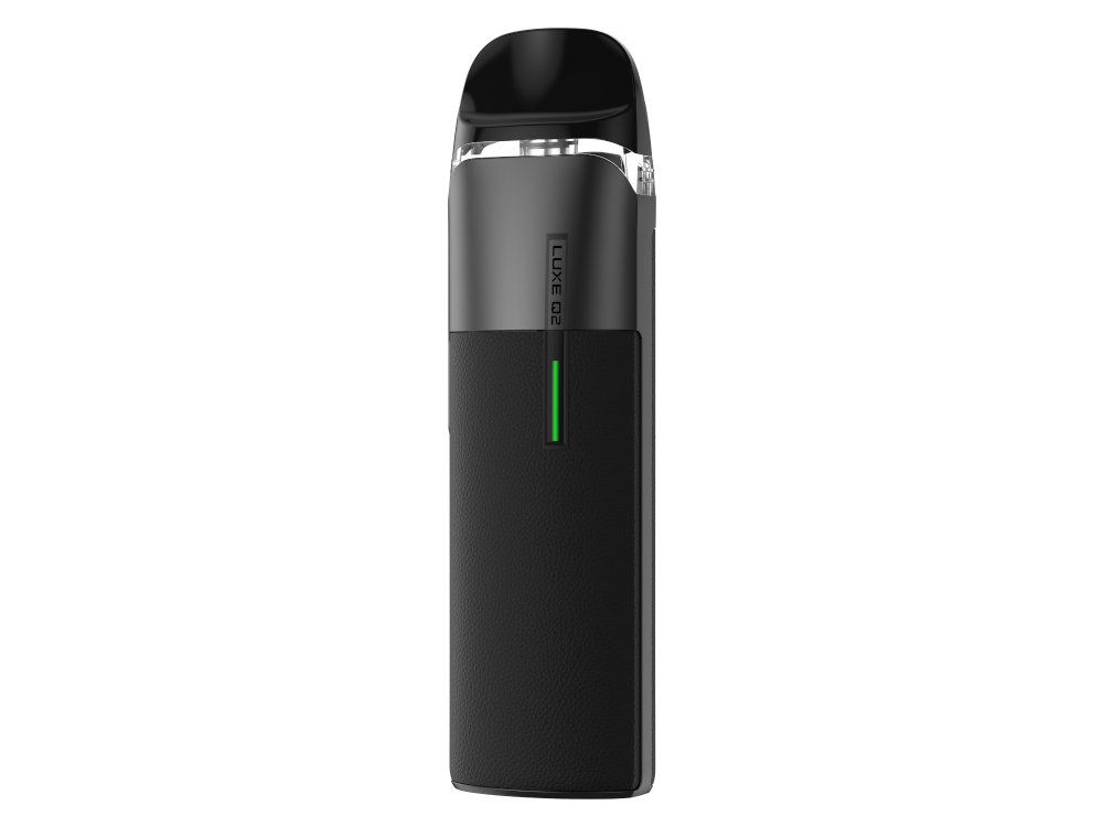 Vaporesso LUXE Q2 E-Zigaretten Kit, das den eleganten und ergonomischen Leder-Griff präsentiert.