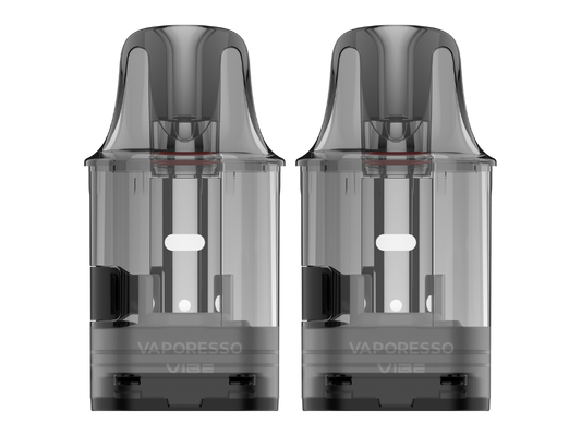 Vaporesso - Vibe Dual Mesh Pod im Detail mit Beschreibung des Dual-Mesh-Coils und Kapazität von 4,5 ml.