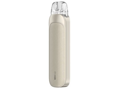 Zwei verschiedene Pods der Aspire Pixo E-Zigarette, 0,4 Ohm und 1,0 Ohm, nebeneinander auf einem Tisch.