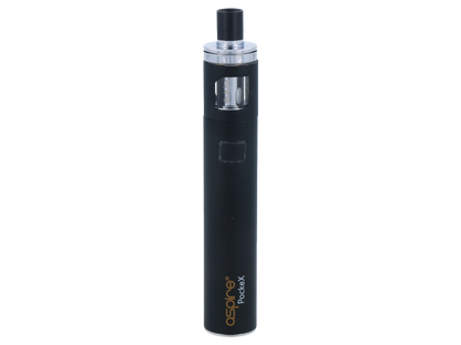 Detailansicht der Aspire PockeX mit leistungsstarkem 1500mAh Akku und leicht zugänglichem Top-Filling-System für einfaches Nachfüllen.