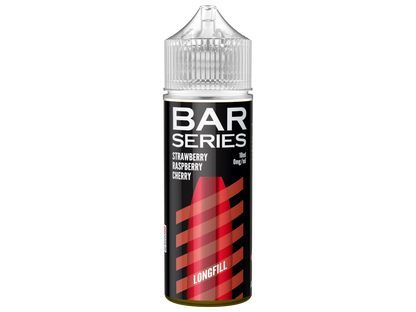 Bar Series Longfills 10 ml - Erdbeere Himbeere Kirsche Aroma in einer 120 ml Flasche, nikotinfrei und hochdosiert.