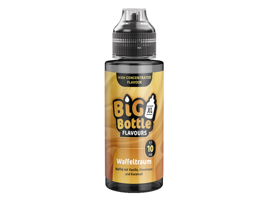 Big Bottle - Longfills 10 ml - Waffeltraum Aroma in einer 120 ml Flasche, ideal zum Dampfen mit Waffel-Geschmack, Vanille, Haselnuss und Karamell.