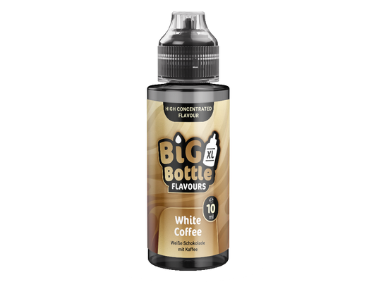 Big Bottle - Longfills 10 ml - White Coffee für Dampfen mit dem Geschmack von Kaffee und weißer Schokolade in einer 120 ml Flasche.