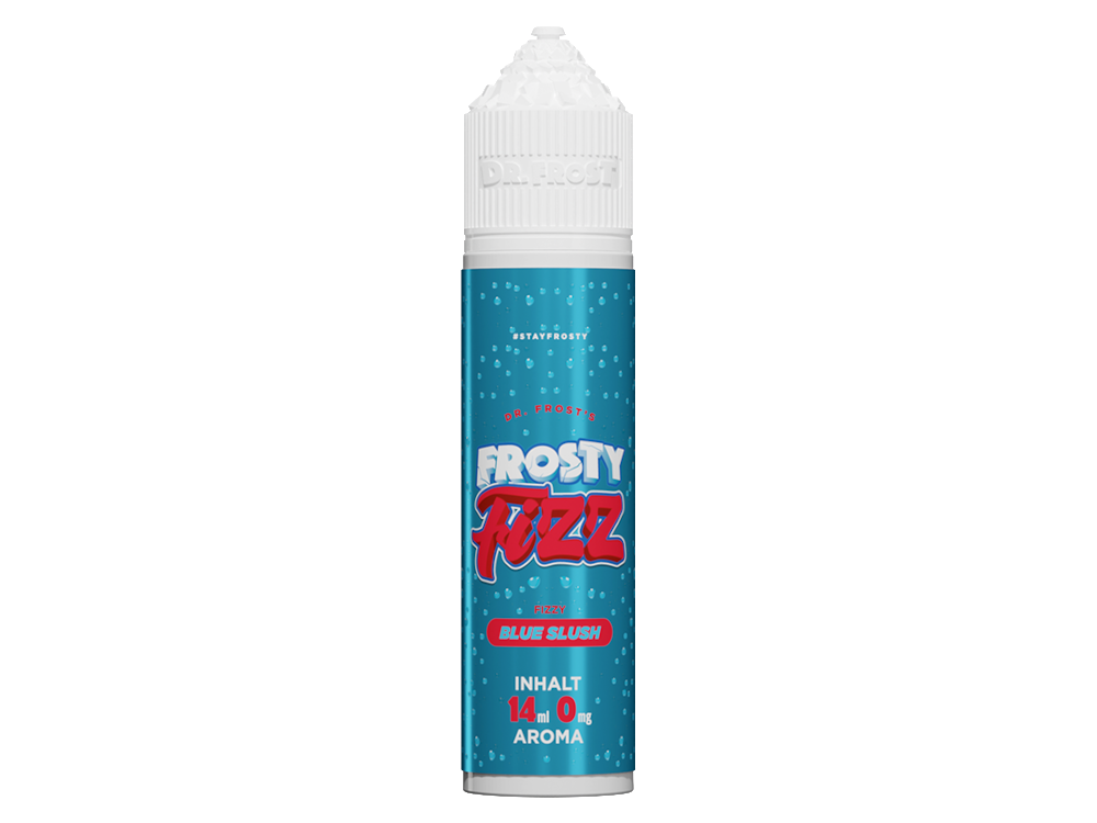 Dr. Frost - Frosty Fizz - Aroma Blue Slush 14ml in einer 60ml Flasche, perfekt für die Herstellung von frischer Beerenlimonade. Ideal für Dampfer, die fruchtige Aromen bevorzugen.