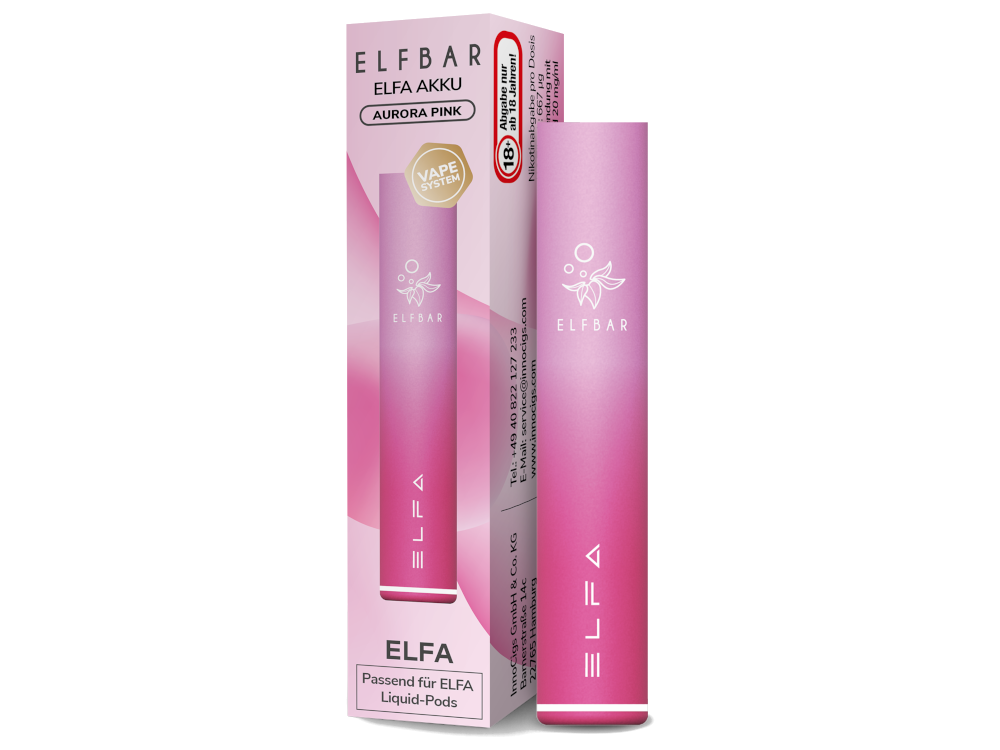 Elfbar - Elfa Akku mit einer Kapazität von 500 mAh, zeigt die Vielseitigkeit des Produkts.