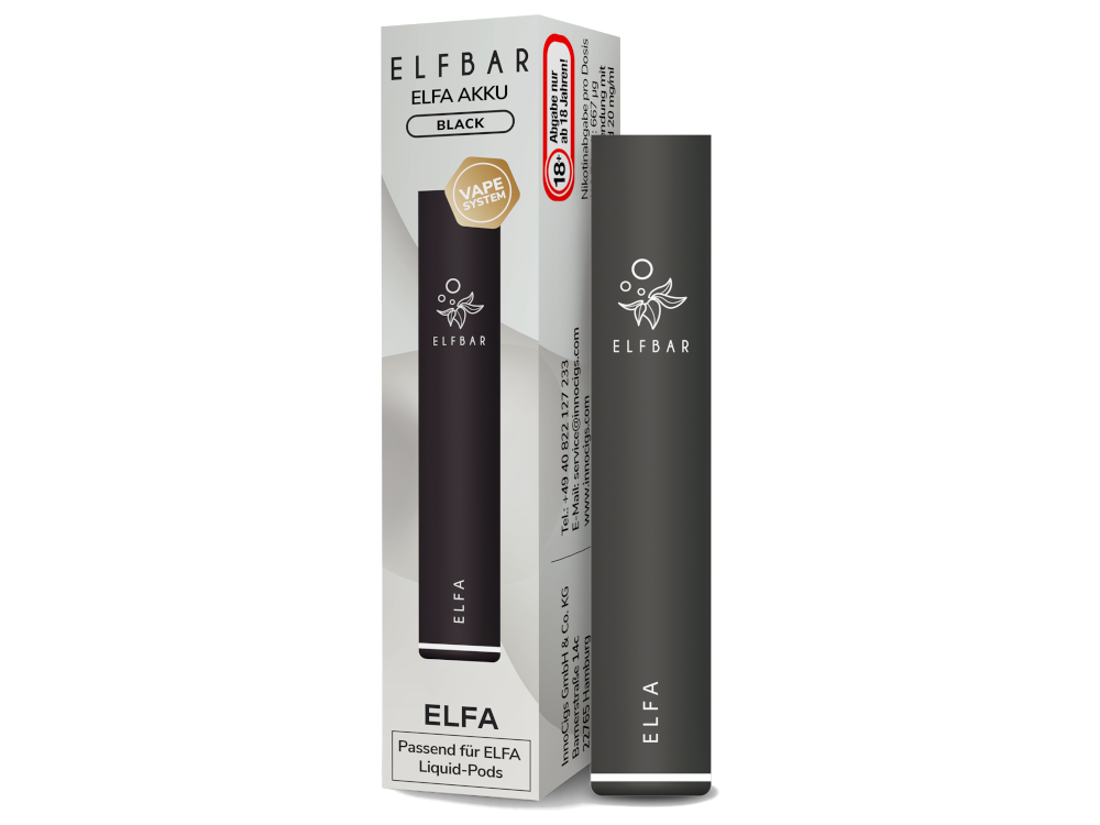 Elfbar - Elfa Akku, zeigt die Kompatibilität mit verschiedenen Pod-Systemen.