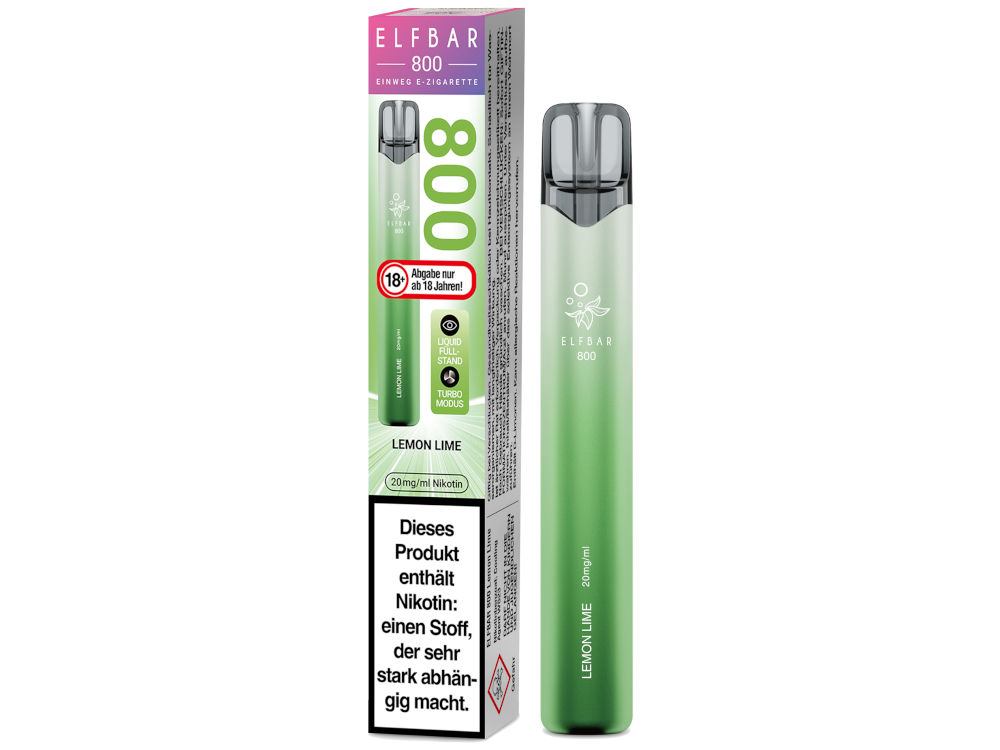 Das Design der Elfbar 800 Einweg E-Zigarette, das Benutzerfreundlichkeit und Stil vereint.
