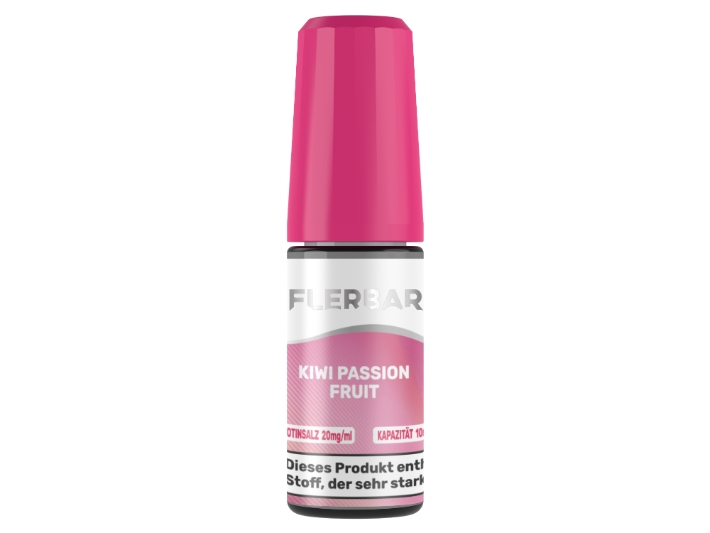 Flerbar Liquid - Kiwi Passionfruit - Nikotinsalz Liquid in 10 ml Flasche, fruchtiger Geschmack von Kiwi und Passionsfrucht, erhältlich in 10 mg/ml und 20 mg/ml Nikotinstärken.