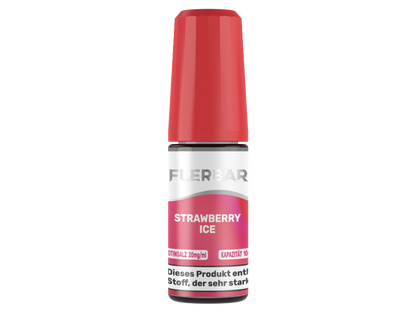 Flerbar Liquid Strawberry Ice - Nikotinsalz Liquid in 10 ml Flasche, erfrischender Erdbeergeschmack mit 10 mg/ml Nikotin.