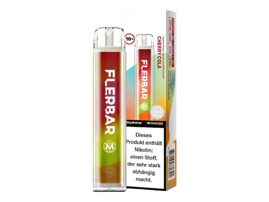 Flerbar - M Einweg E-Zigarette, ausgestattet mit einer Akkukapazität von 550 mAh und einem Tankvolumen von 2 ml.