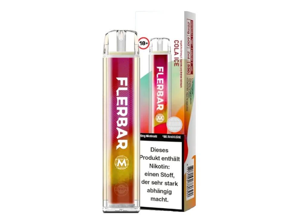Flerbar - M Einweg E-Zigarette, die eine breite Palette an köstlichen Geschmacksrichtungen bietet.