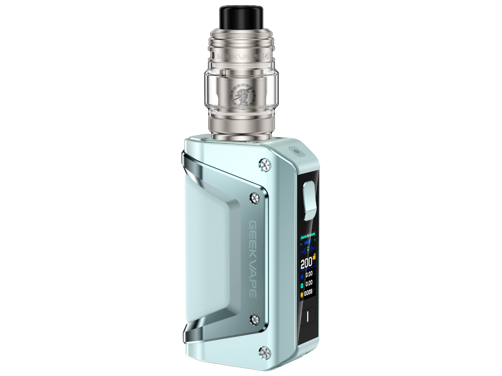 Vollständiges Set des GeekVape - Aegis Legend 3 mit Z-Serie Verdampferköpfen, ideal für Subohm-Dampfen.