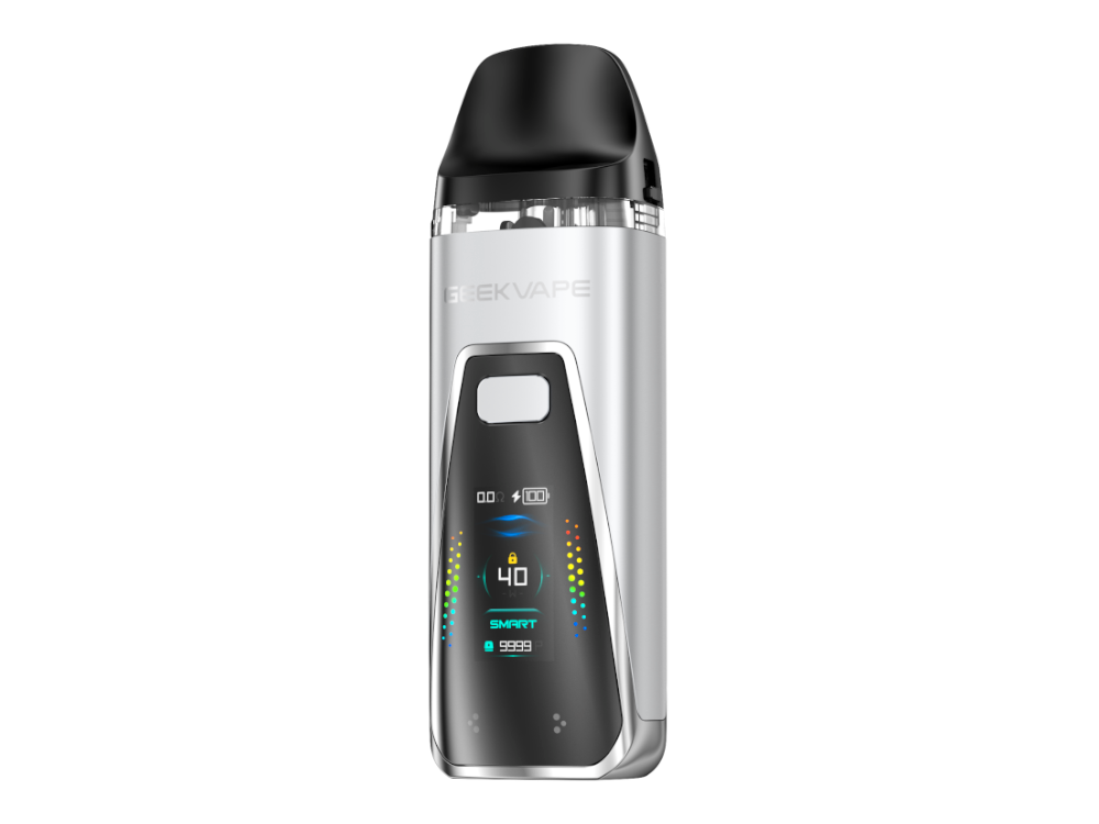 GeekVape - Digi Pro E-Zigarette Set mit 2.000 mAh Akku, 40 Watt, Smart, Boost, ECO Modi - USB-C Ladeanschluss in Nahaufnahme.